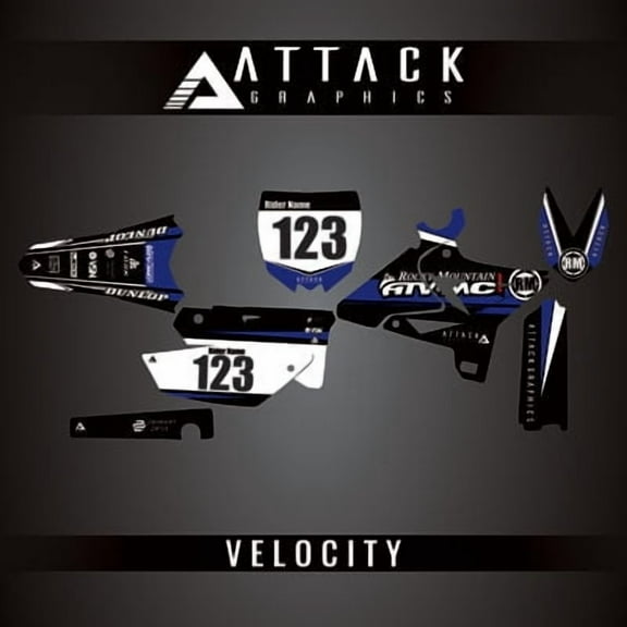 Attack Graphics Custom Velocity Complete Bike Restyle Graphics Kit UFO Restyle Plastic Kit for Yamaha YZ125 2007