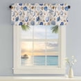 thumbnail image 5 of Summer Marine Life Window Valance for Kitchen, Watercolor Conch Starfish Ocean Shells Vintage Rod Pocket Short Curtain for Small Windows, Light Filtering Decorative Valance, 42 x 18 Inch, 5 of 9