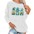 thumbnail image 1 of Birdeem Mode Femmes T-Shirt à Manches Longues Col Rond Imprimé Chandail en Molleton Blouse Tops, 1 of 1