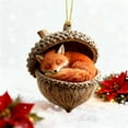 thumbnail image 5 of Pine Cone Animal Ornament, Woodland Acorn Forest Animal for Christmas Tree Decoration, 2D Acrylic Sleeping Animals Decor for Holiday Home Keepsake Gifts (A), 5 of 7