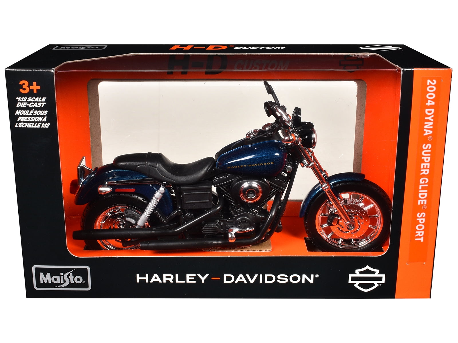 Maisto 2004 Harley-Davidson Dyna Super Glide Sport Blue 1/12 Scale