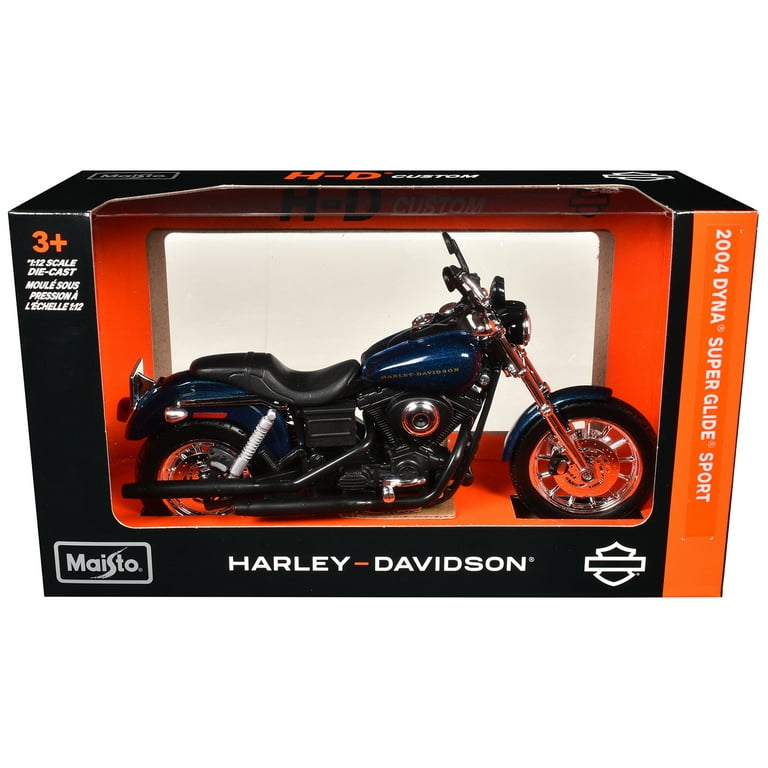 Maisto 2004 Harley-Davidson Dyna Super Glide Sport Blue 1/12 Scale