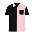 thumbnail image 3 of Awdenio Mens T-shirt Short Sleeve Turndown Collar Blouse Shirt Comfortable, Lightweight And Breathable, 3 of 5