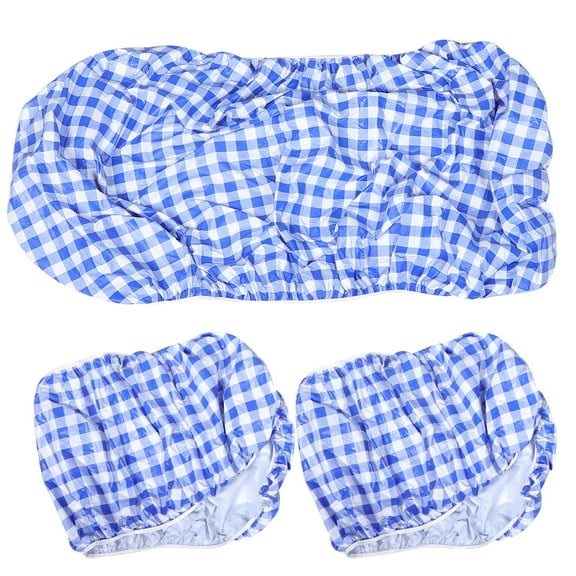 Hytrove 1 Set Picnic Accessories Including Table Cover and Bench Cover Flannel Backed Easy to Clean