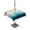 teal, variant on Outdoor Table Cloth with Umbrella Hole and Zipper, Lemon Floral Waterproof Square Tablecloth 54"x54", Summer Fruit Spring Flower Watercolor Washable Table Cover for Outside Party Patio Picnic
