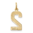 thumbnail image 3 of 14k Yellow Gold Casted Medium Polished Number 2 Charm Pendant, 3 of 7
