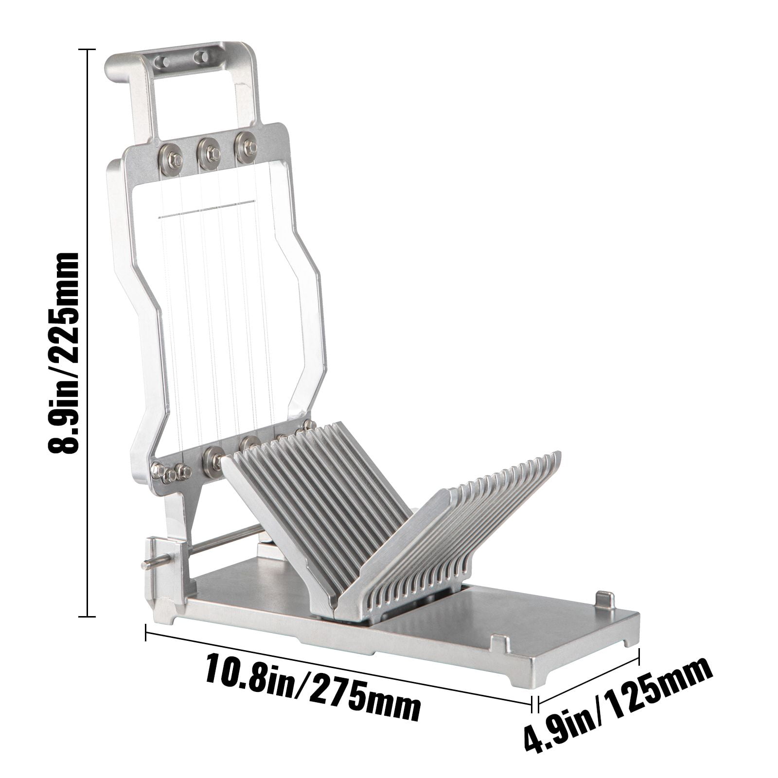 Cheese Slicer 1cm/2cm Adjustable Aluminum Alloy 304 Stainless Steel Wire with 2 Spare Wires for Cheese Tofu Butter