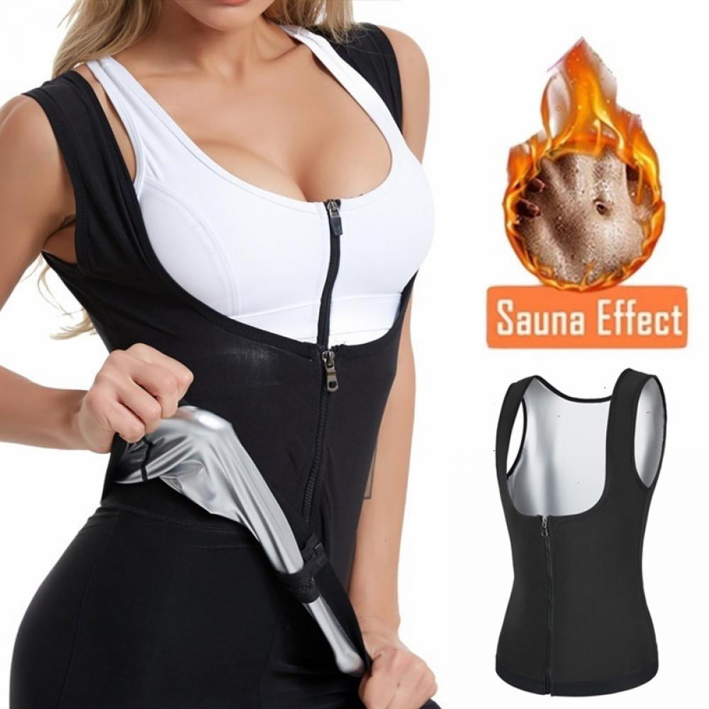 Neoprene Body Shaper Slimming Waist Cincher Belt Yoga Vest Sauna Sweat Arms Zip