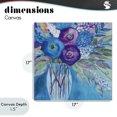thumbnail image 4 of Stupell Industries Modern True Blue Flower Bouquet Canvas Art, 17 x 17, by Lynn Ericson Fine Art, 4 of 8