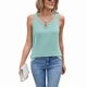 thumbnail image 3 of Chaleco de Corta Holgado de Color Liso con Cuello Redondo para Mujer, y Verano, Verde M, 3 of 10