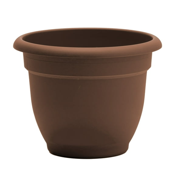 Bloem 6-in Ariana Self Watering Plastic Planter - Chocolate Brown