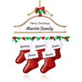 thumbnail image 3 of witfox Adornos navideños familiares personalizados 2023 - Adornos navideños personalizados Familia de 5, Calcetín con nombre personalizado Adornos navideños Regalos navideños personalizados para miemb, 3 of 4