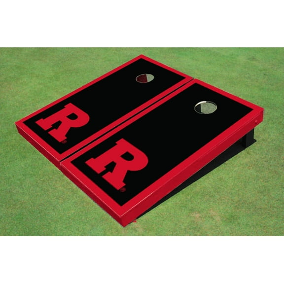 Rutgers University Red Matching Border Cornhole Boards