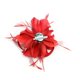 thumbnail image 4 of Pinza para el cabello con flores, plumas, accesorios para el cabello, boda nupcial rojo, 4 of 4