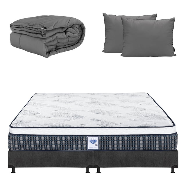 Colchón King Size Cardona Spring Air Box Almohadas 2Pack Edredón Homy