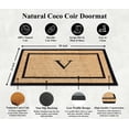 thumbnail image 4 of A1HC Natural Coir and Rubber Monogrammed Door Mat, 24x48 in, Thick Durable Thin Profile Welcome Mat for Front Porch & Entryway, 4 of 7
