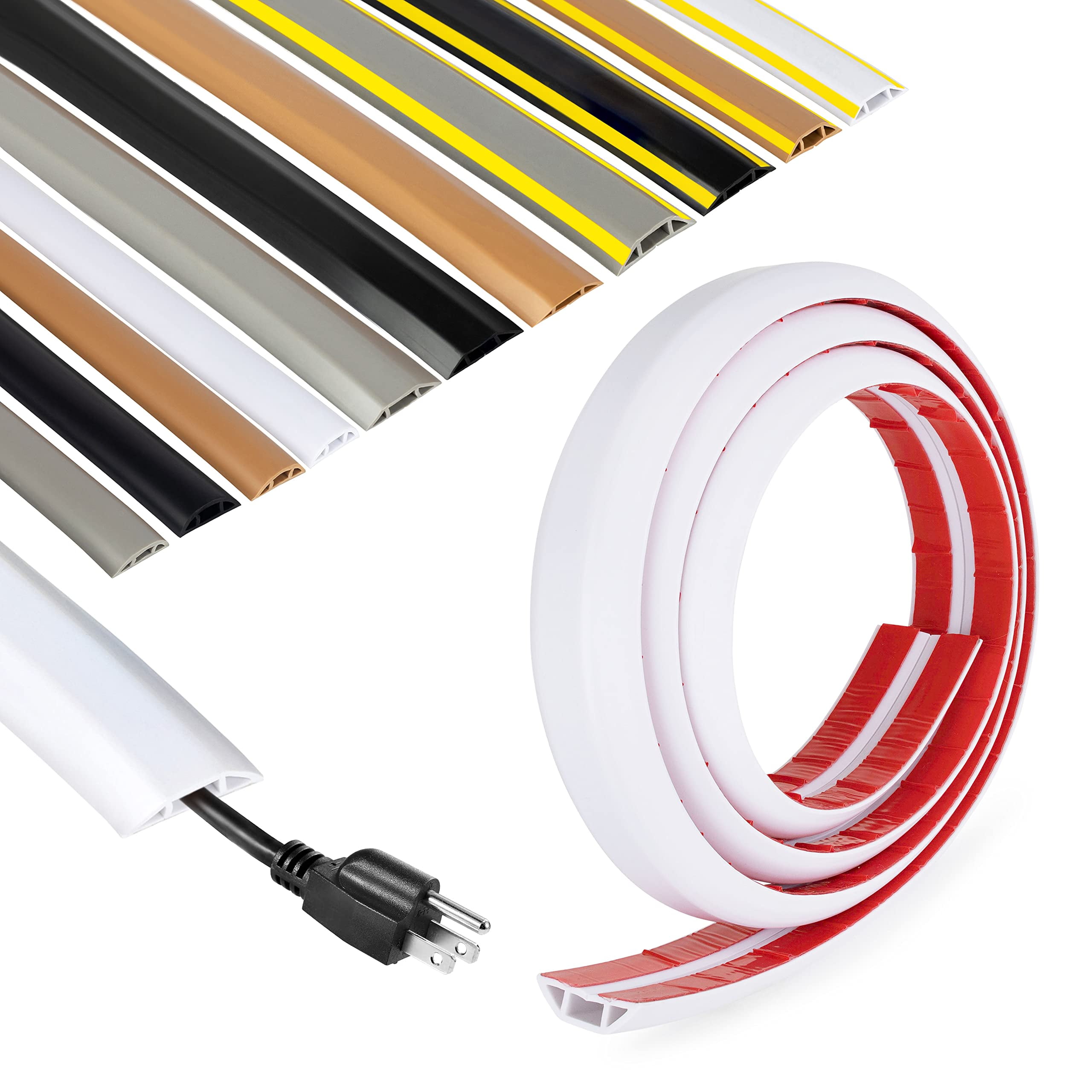 Rubber Bond Cord Cover Floor Cable Protector Strong Self Adhesive