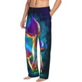 thumbnail image 2 of Haiem Magic Mushrooms ,Fireflies Men's Pajama Pants Ultra Lightweight Pjs Bottoms Sleepwear Bottom Pants with Pocket Drawstring-Large, 2 of 9