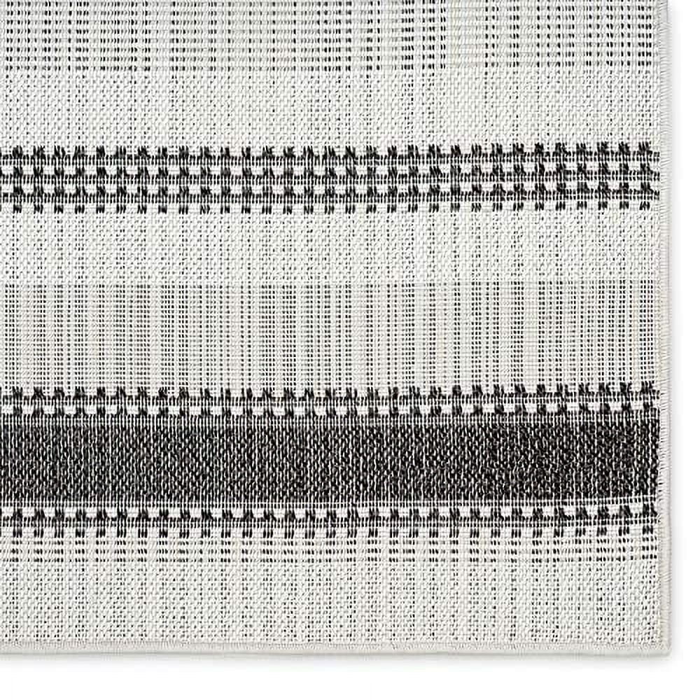 Home Dynamix Tripoli Mateo Modern Striped Indoor/Outdoor Area Rug, Charcoal/Cream, 7'10"x10'2"