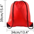 thumbnail image 2 of 20 Uds. Mochilas con cordón, mochilas con cordón, bolsas deportivas a granel para gimnasio, bolsas para viajes escolares y almacenamiento (rojo), 2 of 5