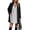 Black, variant on NAYTOAO Women Stand Collar Mid Length Open Coat with Zipper Pockets
