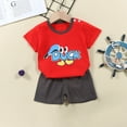 thumbnail image 3 of Baby Boy Outfits Summer Short Sleeved T Shirt Set Boys Girls Short Sleeved Shorts 2 Piece Set Unisex Baby Clothes F 3 Years-4 Years, 3 of 3