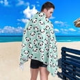 thumbnail image 5 of Coolnut Panda Beach Towel, Sand Free Super Absorbent Oversized Travel Towel with Mesh Bag for Beach,Camping, Swimming, Holiday, 30"x 60", 5 of 7