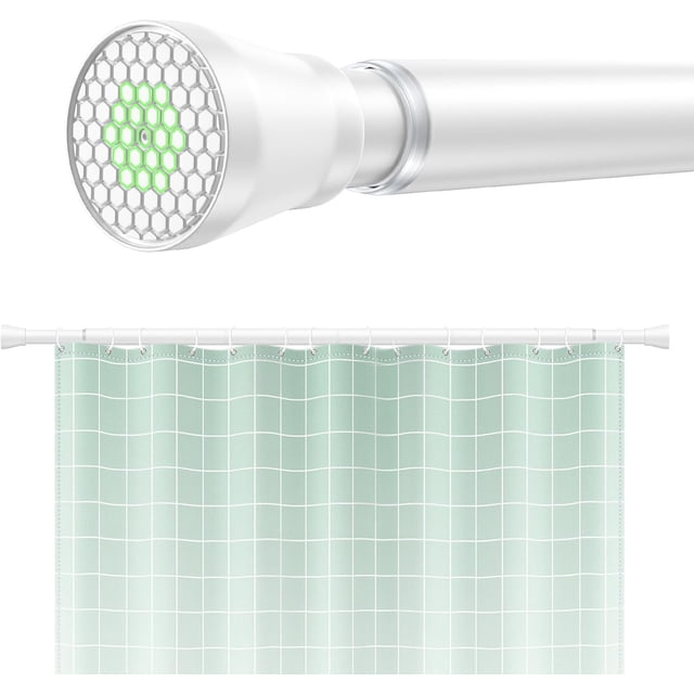 Tension Curtain Rod to Adjustable Curtain Rod No Drilling Shower Rod Expandable Spring Rod Tension Rod Pressure Tension Curtain Rod Spring Curtain Rod for Bathroom Window