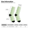 thumbnail image 2 of Balery Light green argyle Pattern Crew Socks Unisex– Soft & Breathable Socks for Men & Women, One-Size Fits Most (US 5-11), Comfortable & Durable for Daily Wear, 2 of 6