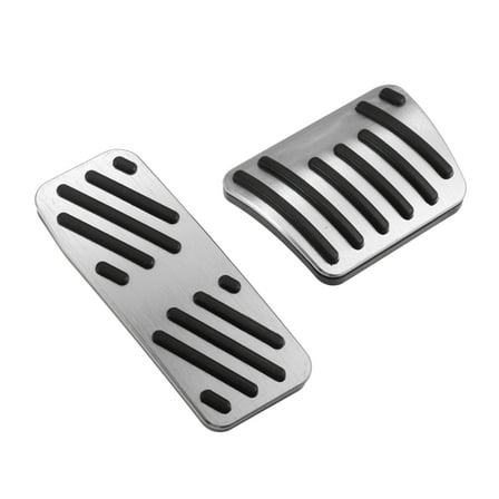 1 Set Brake and Accelerator Pedal Covers Replacement for Jeep Cherokee 2014-2021 Black Silver Tone
