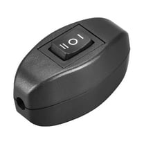 Uxcell Inline Cord Switch AC250V 6A/ 125V 10A for Bedroom Table Lamp Desk Light Black