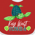 thumbnail image 4 of Inktastic Key West, Florida Happy Sea Turtle Boys or Girls Baby Bib, 4 of 4