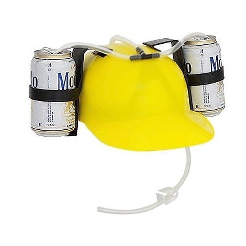 Beer & Soda Guzzler Helmet Drinking Hat By Trademark Innovations
