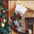 thumbnail image 5 of Coolnut 1 PCS Christmas Stocking Embroidered Angel Big Warm 17.7 x 12 Inch Hanging Xmas Stockings Decoration for Family Holiday Party Ornaments Decor Fireplace, 5 of 7