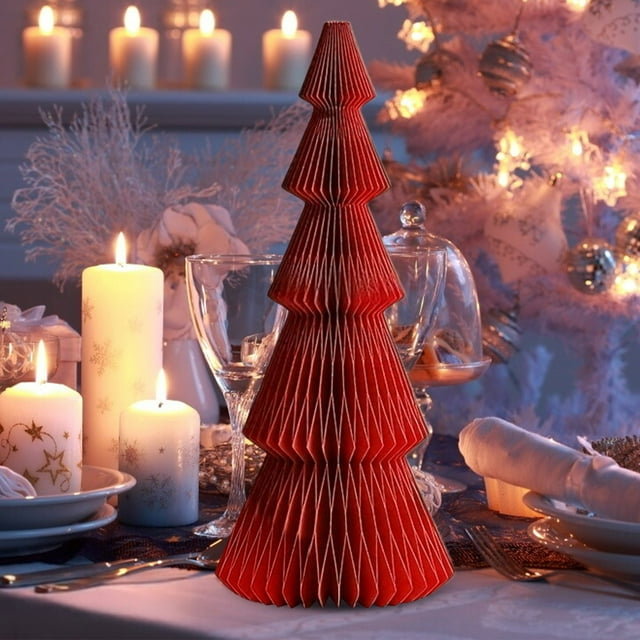 BotaniNest Handmade Folded Paper With Pleated Texture Festive Holiday For Home Tabletop Display And Seasonal Party