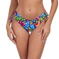 thumbnail image 1 of Ocean Blues Women's Full Coverage Swim Bottoms Sides Drawstring Mid Rise Bikini Bottom Floral Print Bathing Suit Size M, 1 of 9