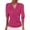 Womens Hot Pink Sequin Tops, variant on Peplum Sequin Tops for Women Glitter Sparkly V-Neck Slim Fit Mesh Blouses for Party with 3/4 Cuff Sleeves