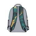 thumbnail image 3 of Teal Gold Marble Backpack for School,Cute School Bag,Schoolbag with Adjustable Shoulder Straps & Padded Back,15.3"x11"x6.7", 3 of 6