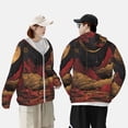 thumbnail image 4 of Daiia Lunar Mountains Golden Rivers UPF 50+ Sun Protection Hoodie Jacket Lightweight Long Sleeve Sun Shirt for Women Men with Pocket Hiking Outdoor-Large, 4 of 7