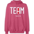 thumbnail image 2 of OXI Hoodie Sweatshirt - Team There It is, Basic Casual Hoodie for Men's and Women Fleece Hoodie Long Sleeve - Safety Pink X-Large, 2 of 3