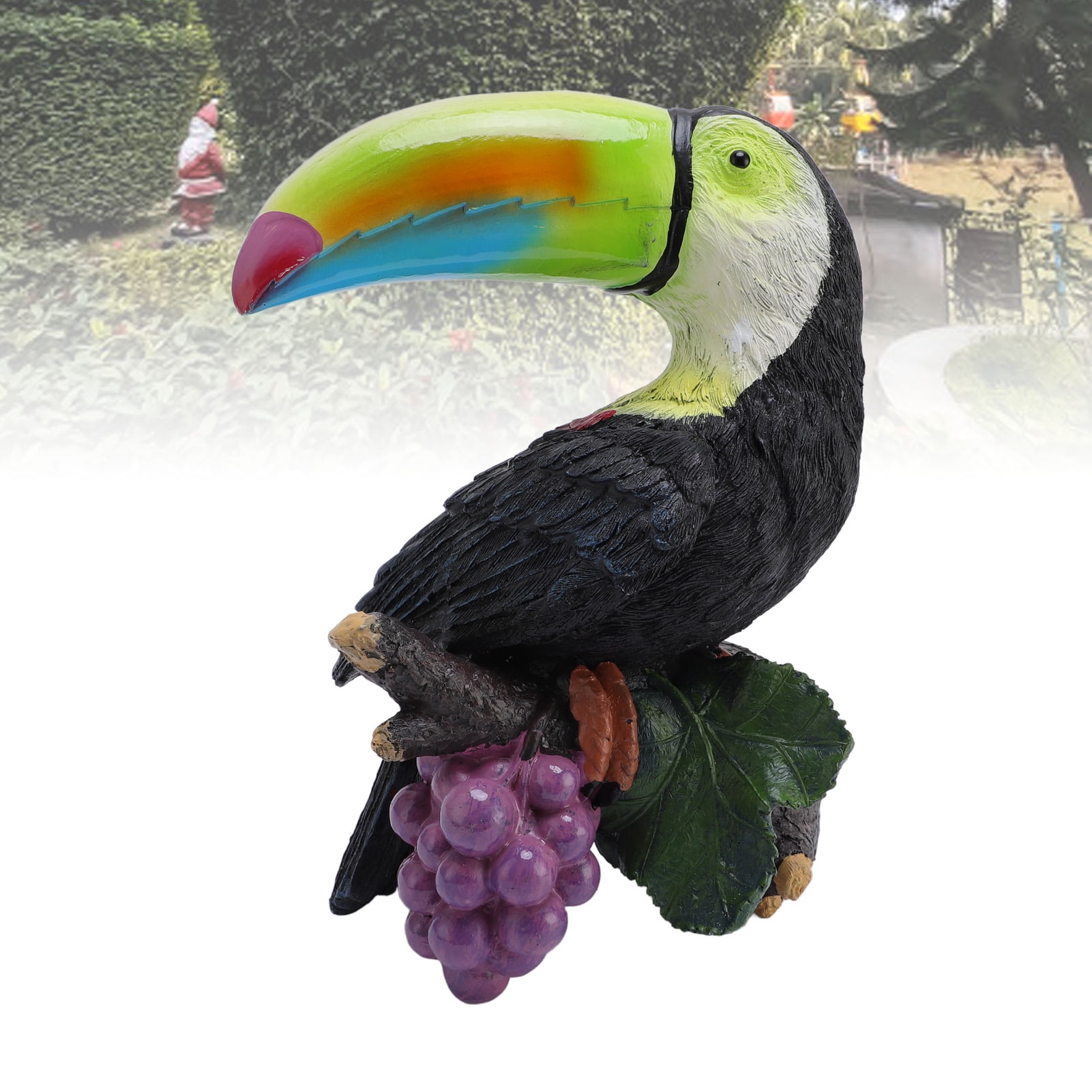 BIMZUC Toucan Tree Hugger Hanging Garden Statue Multicolor Resin Tropical Exotic Bird Sculpture Ornament for Lawn Porch Yard Patio Decor 5.9x8.7in / 15x22cm