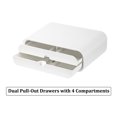 thumbnail image 2 of Monitor Stand Riser with Dual Pull-Out Organizer Drawers, for Computer PC Laptop, 315mm x 220mm x 100mm, White, 2 of 8