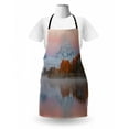 thumbnail image 3 of Landscape Apron, Mountains Scenery Misty Nature View Forest Lake Reflection Pink Sky Photography, Unisex Kitchen Bib with Adjustable Neck for Cooking Gardening, Adult Size, Multicolor, by Ambesonne, 3 of 4