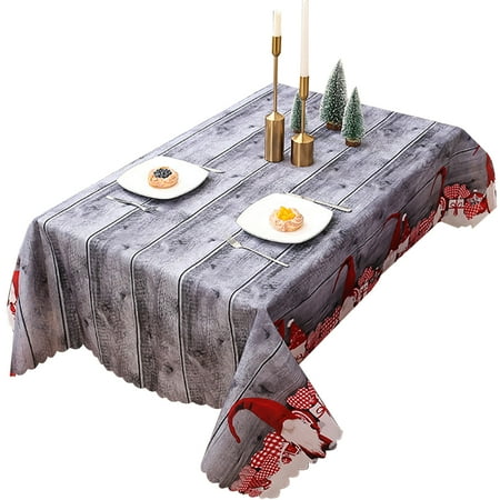 

UDIYO Table Cloth Anti-fading Durable Reusable Holiday Dining Room Christmas Table Cover for Gifts