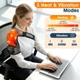 thumbnail image 4 of Heated Shoulder Brace Wrap with Massage for Muscle Relief, Heated Shoulder Massage with 3 Heat & Vibration Settings, Electric Shoulder Heating Pad Massager for Men Women, Gray and Black, 4 of 13