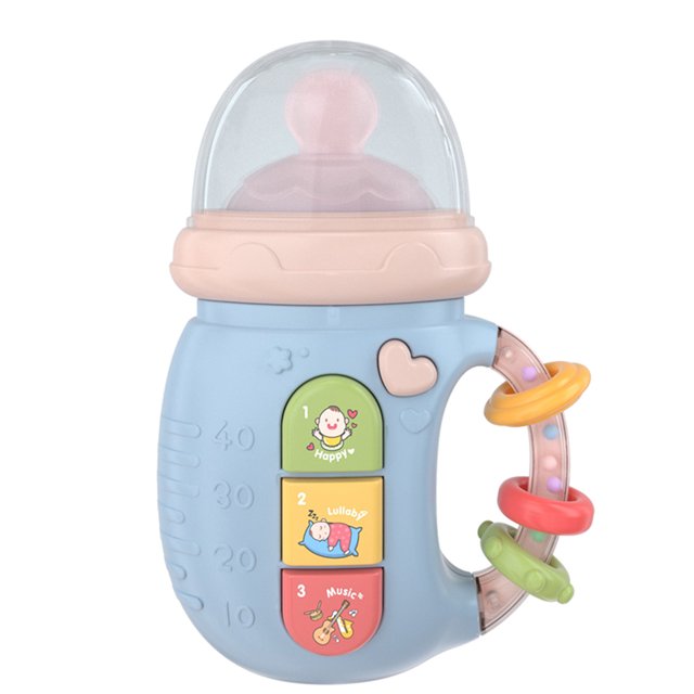Sonajero eléctrico para bebé, juguete musical con iluminación para educación temprana, para morder las muelas, para biberón