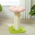 thumbnail image 7 of Pefilos 23" Flower Cat Scratching Post for Indoor Cats, Small Cat Tree Tower with Perches and Spring Ball for Adult Cats, Pink, 7 of 7