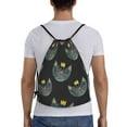 thumbnail image 2 of Kdxio Faces Of The Cat Print Drawstring Backpack Bag,Waterproof Draw String Back Sack, Gym Drawstring Bags Swim Bag For Unisex, 2 of 9