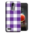 thumbnail image 1 of MUNDAZE LG Aristo 3 / 2 / Tribute Dynasty / Zone 4 Purple Plaid Design TPU Gel Phone Case Cover, 1 of 1