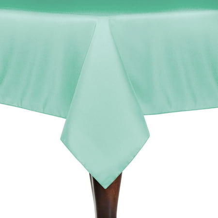 

Ultimate Textile (3 Pack) 52 x 52-Inch Square Polyester Linen Tablecloth - for Wedding Restaurant or Banquet use Mint Light Green